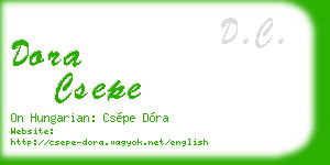 dora csepe business card